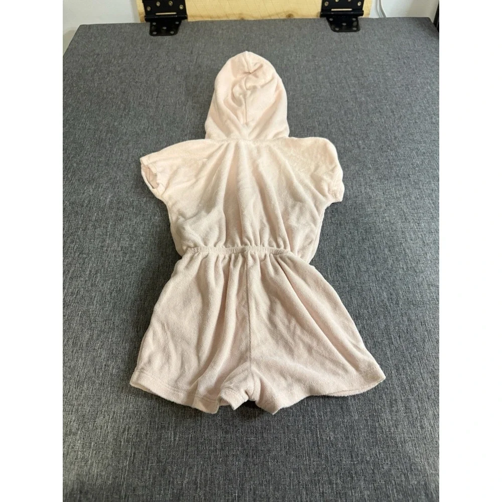 GAP Kids Girls Unicorn Terrycloth Hooded Romper Light Pink Sz 2T